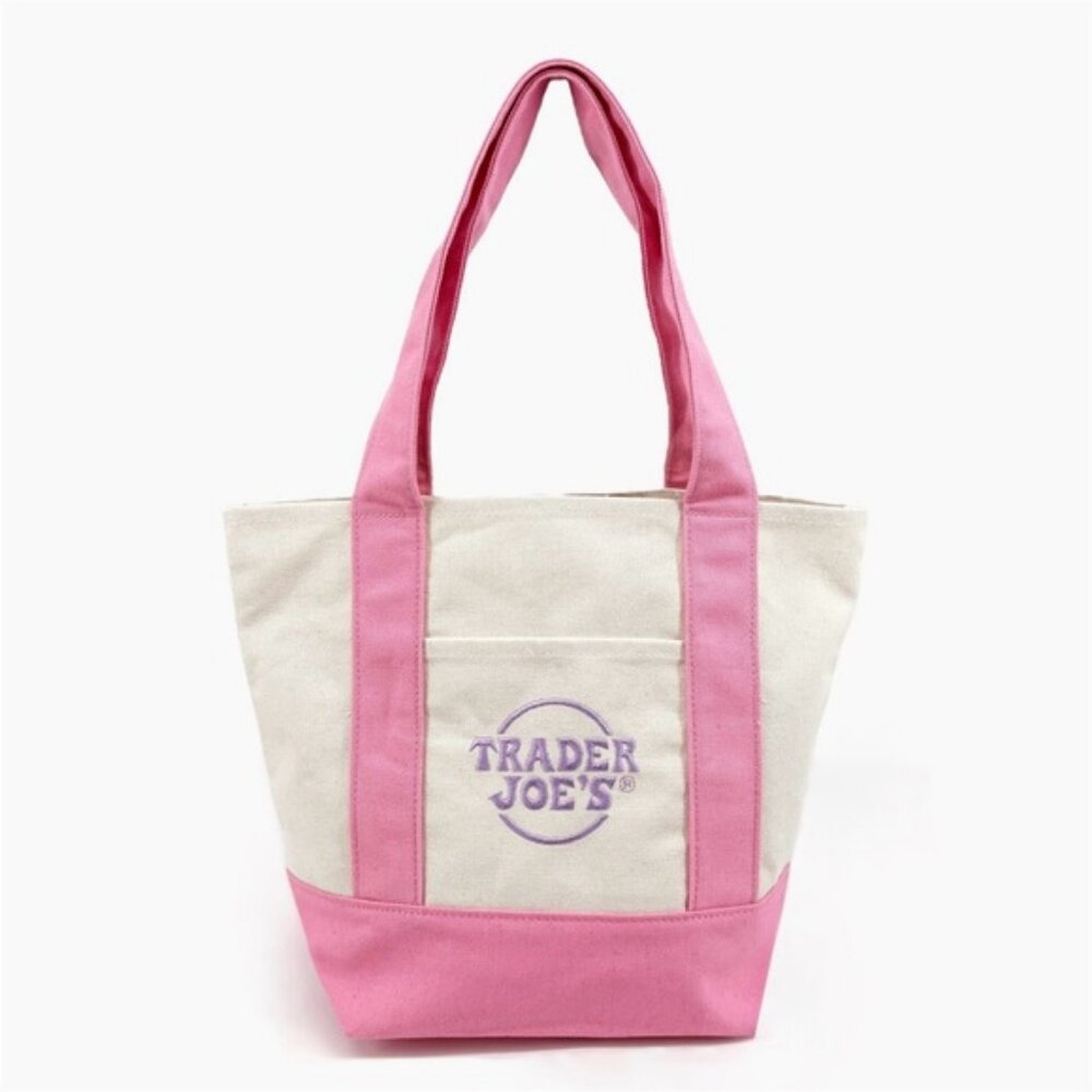 SUPER CUTE Trader Joe's Spring Limited Edition Mini Tote Bag - PINK!